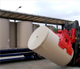 Kẹp cuộn giấy nghiêng, để xử lý ngang và dọc.