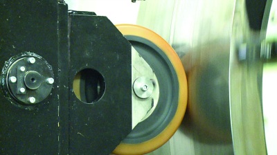 Destructive testing of a wheel on the RAEDER-VOGEL® drum test rig