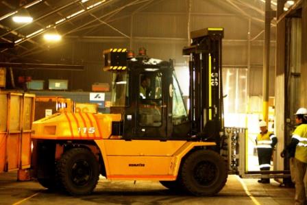 Bradken has 128 Komatsu forklifts in its fleet.