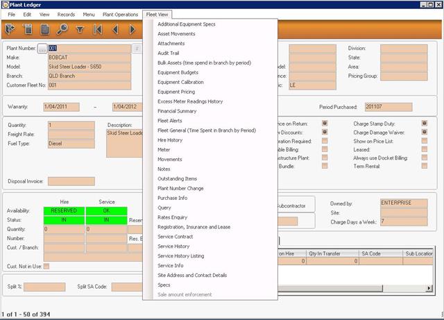 Baseplan fleet management page