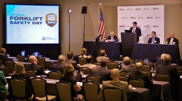 From left: Brian Feehan, Everett Eissenstat, Brian Butler and Douglas Kalinowski share the safety message.