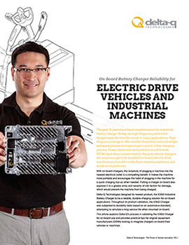 New Delta-Q white paper reveals how new design approach to on-board battery chargers.