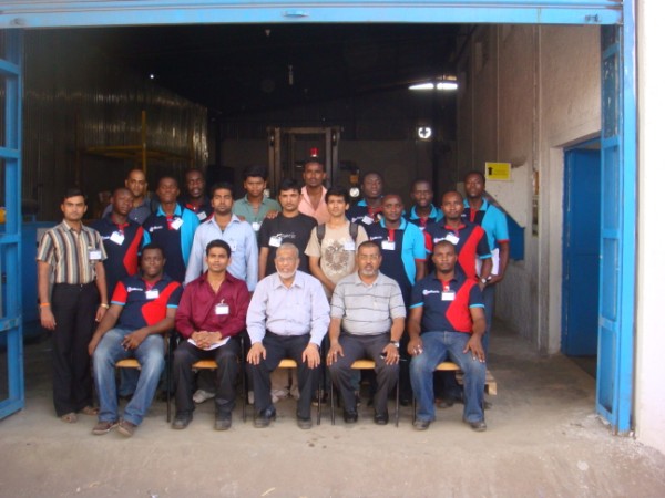 Fazal Shaikh (centre, front row) with some of his students.