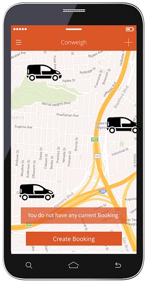Conweigh Mobile Application - Make a booking