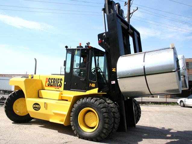 A P-Series P450 pneumatic forklift.