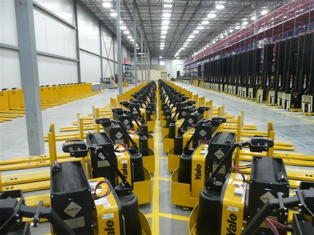 Yale equipment at Central Grocers' Joliet facility.