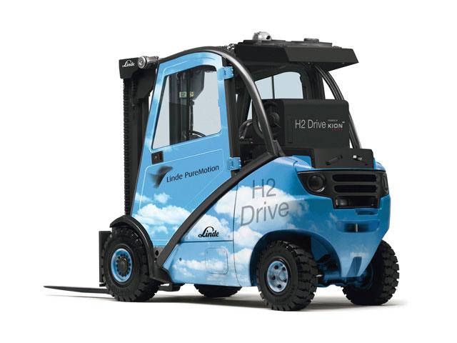 Linde unveiled the world's first direct-injection hydrogen combustion engine for forklifts at CeMAT 2008.