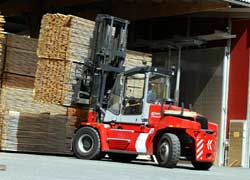 A Kalmar forklift