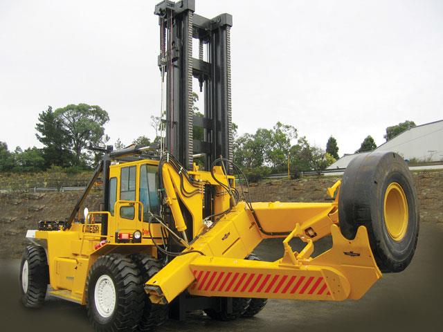Clark Equipment Australia Pty Ltd produced a tyre handling clamp for BMA Blackwater Mine.