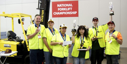 The 2010 Forklift Championship.<br /><br />Photo source: Australian Warehousing Association