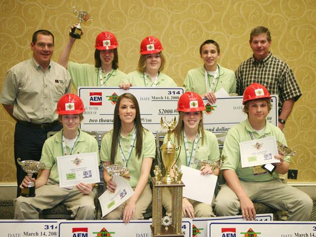 The winning team from Perry High School of Perry, Oklahoma.
