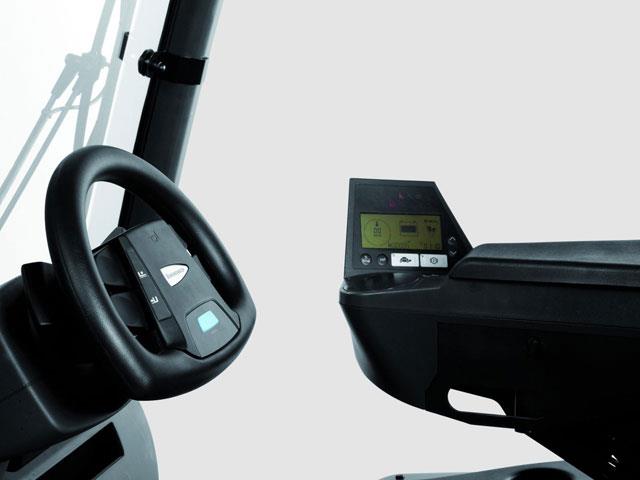 The Jungheinrich JetPilot steering wheel now available as an option for the EFG 425-430 forklift range.
