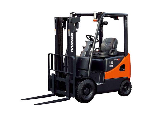 A Doosan ICE forklift.