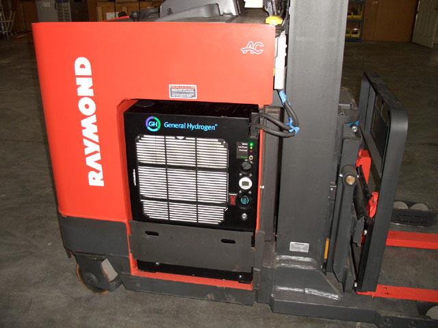 A fuel cell-powered Raymond forklift.