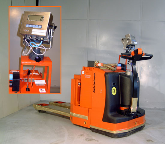 The US-certified explosion-proof scale pallet truck.