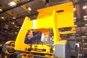 Reach truck production at the Nordestedt plant.