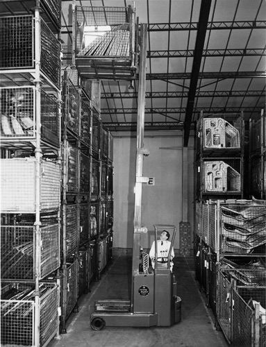 The first reach truck engineered at Lansing in Basingstoke, UK.
