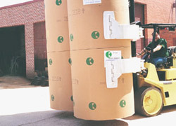 Cascade's 2-4 Roll Pivot Arm Clamp designed for multi-roll handling at mills and stevedores.