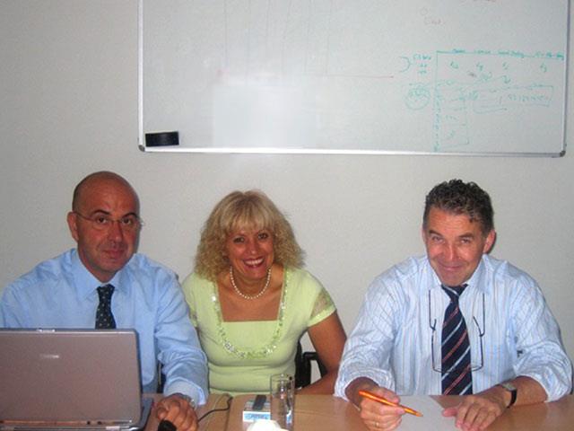 L to R: Roberto Lanzone, Gina Debrin (Roberto's wife) and Erik van der Goot.