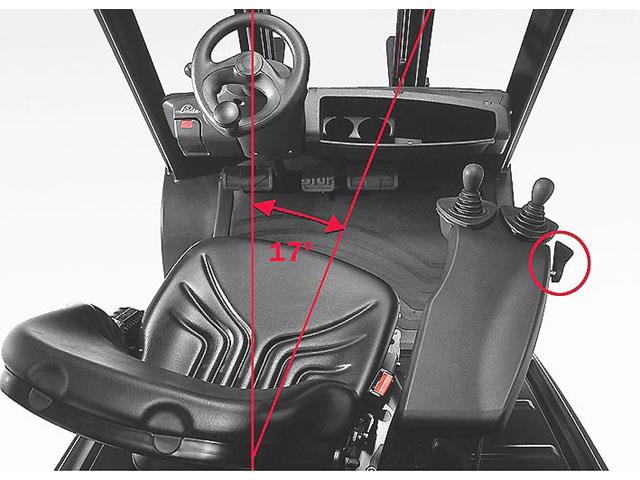 The swivel seat on Linde's 39X generation forklift.