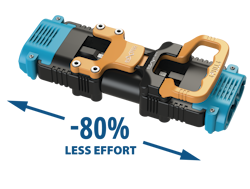 Requires around 80% less effort than standard types of contacts to connect and disconnect.  Click for more information.