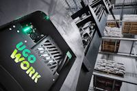UgoWork battery in action in a reach truck