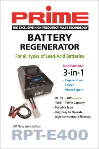 PRIME RPT-E400 Regenerator (3-in-1, DC 6V ~ 48V, 40Ah ~ 400Ah)