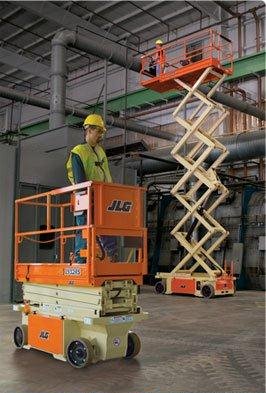 JLG introduced its RS Series of electric scissor lifts.