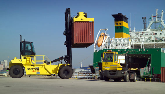 Barloworld has added new energy-efficient equipment to its 'Port Centric' range, including large-capacity Hyster container handling trucks.