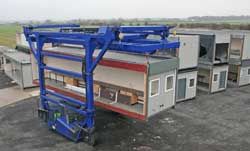 Specific features were incorporated into the straddle carrier, resulting in a bespoke piece of equipment to replace the forklift/crane combination