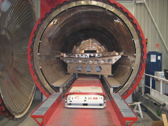 AGV designed for autoclave loading process. Click to view larger image.