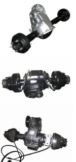 Top to Bottom: 2WD rear axle; and 2 Transaxles