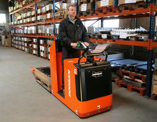 Doosan's LEKF 20 low-level order picker.