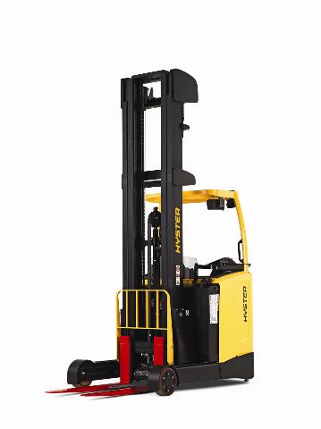 The new Hyster reach truck has a new mast design and a modular operator compartment.