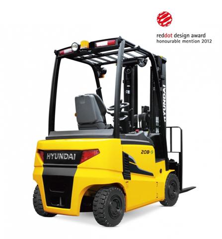 The award-winning Hyundai 9 Series forklift.
