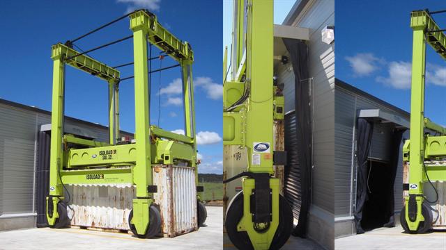 Controlling for cleanliness by placing containers end on to the warehouse doors.