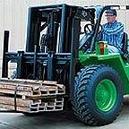 A Sunbelt Rentals forklift