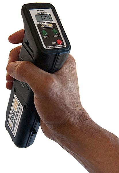 SG-1000 Battery Digital Hydrometer in use. Click for larger image.