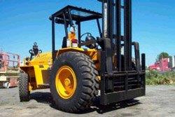 A Liftking straight-mast forklift