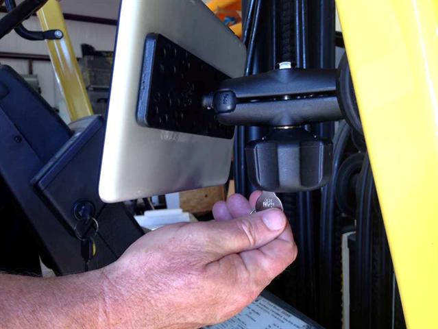 Keytroller offers a lockable adjustable bracket to prevent removal of the tablet without a key