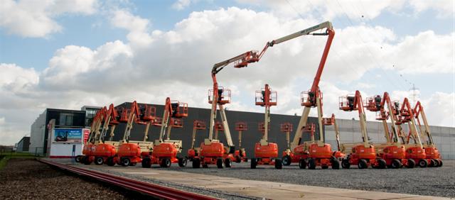 Aerial work platforms were arranged in a