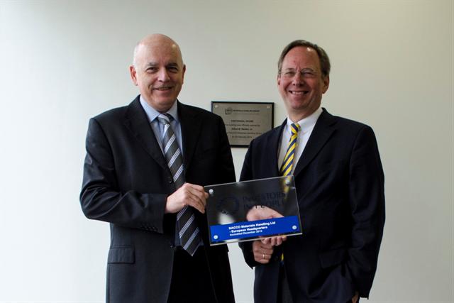 (L-R) John Short, NMHG vice president, Europe human resources ; Ralf Mock, NMHG managing director, EMEA.