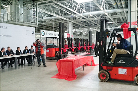 Linde (China) held the BMW Brilliance Automotive (BBA) Forklift Truck Skills Competition in April.