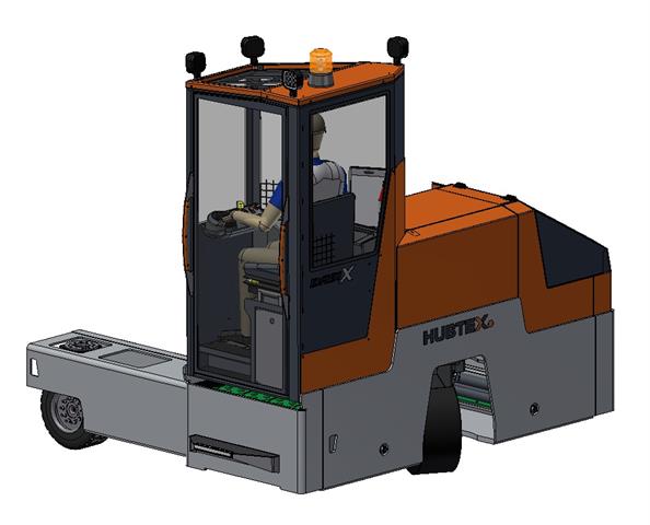 Hubtex rounds off the universal loader series with the new DQ 45 E. The comfortable and safe steering is a practical highlight.