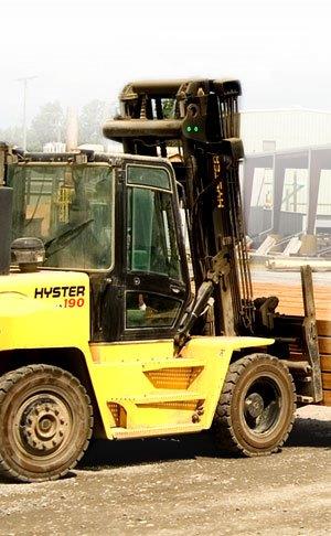A Hyster H190HD2 high-capacity forklift