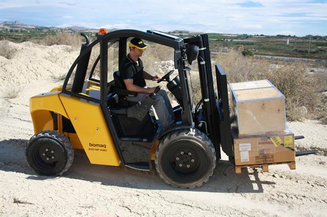 The new Bomaq B30MP all terrain forklift. Click for larger image.