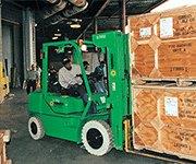 A Sunbelt Rental on an industrial job