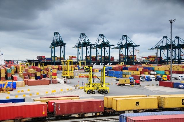 The MSC Home Terminal in Antwerp, Belgium.