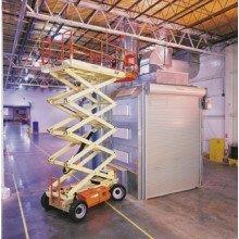 An electric scissor lift in the inventory of United Rentals