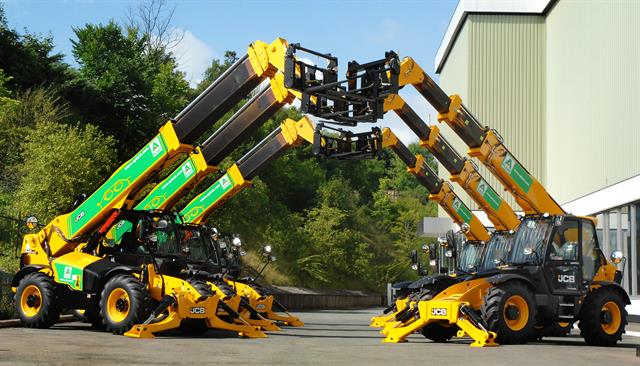 A-Plant has ordered mini- and midi-excavators, JCB Loadalls, rough-terrain forklifts, Teletruks and 3CX backhoe loaders.